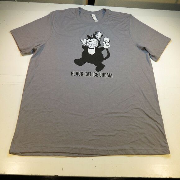 BLACK FAT CAT SHIRT ICE CREAM SHOP DESSERT Des Moines Iowa SHIRT Mens XXL - Picture 2 of 2